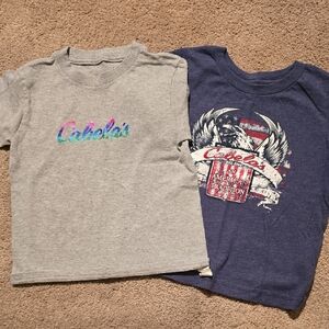 Cabela's Kids Short Sleeve Tees - Gray and Navy